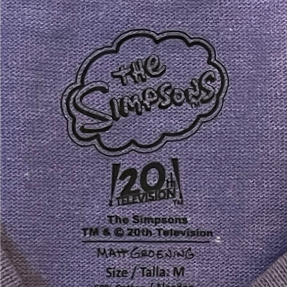 Simpsons Men’s “Whatever” T-Shirt Purple, Size: M - Picture 2 of 4
